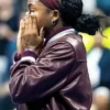 US Open 2025 Coco Gauff Leather Varsity Jacket