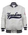 Vintage New York Yankees Silver Jacket Front