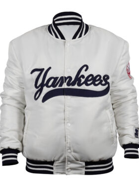 Vintage New York Yankees Silver Jacket Front