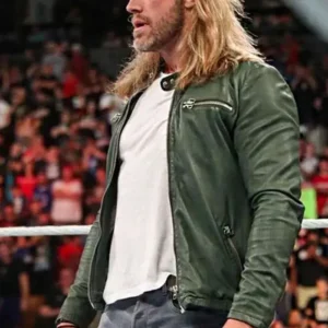 WWE Edge Green Leather Jacket