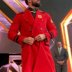 WWE Raw Seth Rollins Red Wool Coat