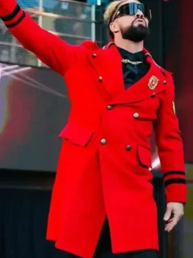 WWE Raw Seth Rollins Red Wool Coat