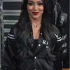 WWE Roxanne Perez Black Varsity Jacket Front Look
