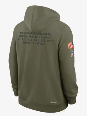 Washington Commanders Salute to Service Hoodie Back
