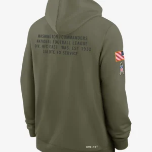 Washington Commanders Salute to Service Hoodie Back