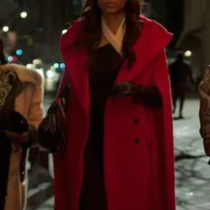 Whitney Run the World S01 Red Coat Front Look