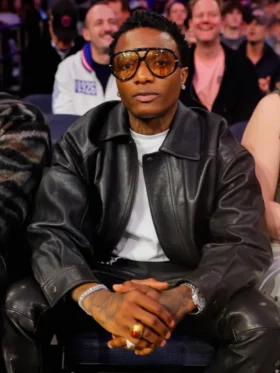 Wizkid Black Leather Jacket