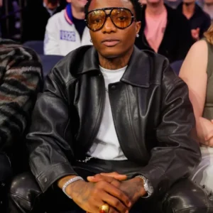 Wizkid Black Leather Jacket