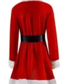 Women Red Santa Costume Coat Back Look
