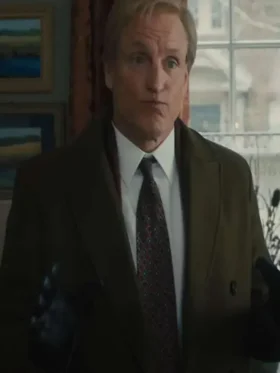 Woody Harrelson Ella McCay Wool Coat