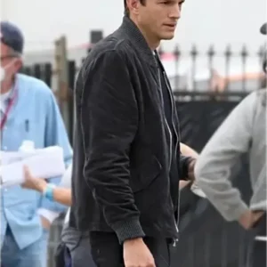Your Place Or Mine Ashton Kutcher Bomber Jacket Side Look