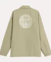 adidas × Oasis Tour Coach Jacket Khaki Color Back Look
