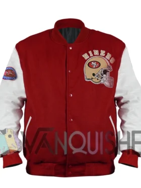 80’s San Francisco 49ers Letterman Jacket front van