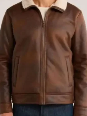 Adam Ferrara NCIS Brown Leather Jacket Front Look
