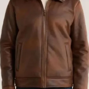 Adam Ferrara NCIS Brown Leather Jacket Front Look