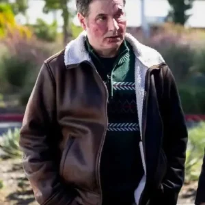 Adam Ferrara NCIS Brown Leather Jacket Front Look