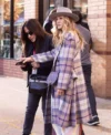 And Just Like That S2 Carrie Bradshaw Plaid Coat Back Look