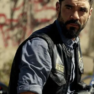 Angel Reyes Mayans M.C Leather Vest Front Look