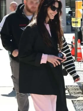 Anne Hathaway Verity 2026 Black Blazer Back Look