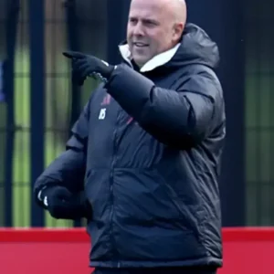 Arne Slot Team Training Session 2025 LFC Puffer Jacket