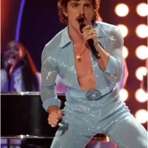 Benson Boone Blue Jumpsuit Front Look