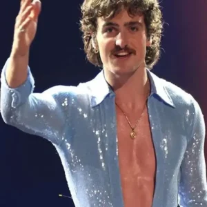 Benson Boone Blue Jumpsuit Front Look