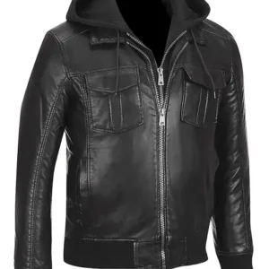 Black Rivet Leather Jacket Style 2