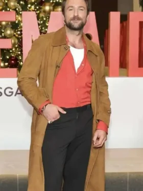 Brandon Sklenar The Housemaid Brown Coat