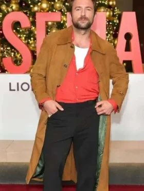 Brandon Sklenar The Housemaid Brown Coat