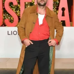 Brandon Sklenar The Housemaid Brown Coat