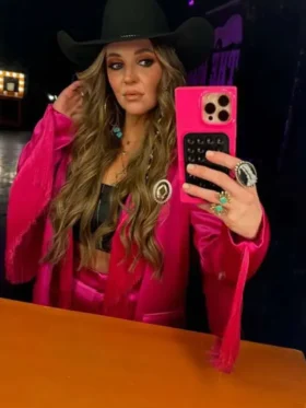 Britnee Kellogg The Road 2025 Pink Fringe Blazer