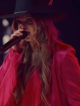 Britnee Kellogg The Road 2025 Pink Fringe Blazer