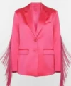 Britnee Kellogg The Road 2025 Pink Fringe Blazer Front Look