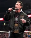 CM Punk Black Bomber Hoodie Jacket