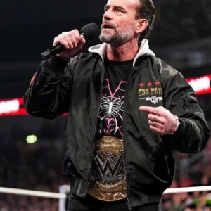 CM Punk Black Bomber Hoodie Jacket
