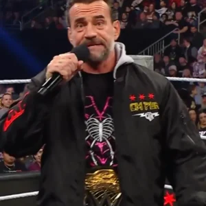 CM Punk Black Bomber Hoodie Jacket w