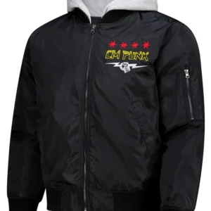CM Punk Hooded Bomber Jacket