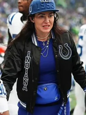 Carlie Irsay-Gordon Indianapolis Colts Bomber Jacket Front look