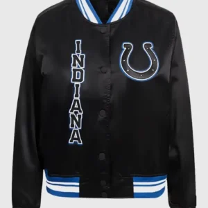 Carlie Irsay-Gordon Indianapolis Colts Bomber Jacket Front look