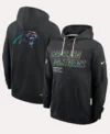 Carolina Panthers 2025 Black Crucial Catch Hoodie Back Look