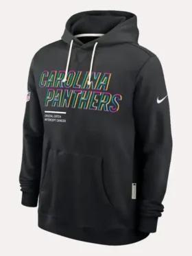 Carolina Panthers 2025 Black Crucial Catch Hoodie Front look