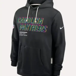 Carolina Panthers 2025 Black Crucial Catch Hoodie Front look