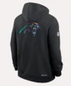 Carolina Panthers 2025 Black Crucial Catch Hoodie Back Look