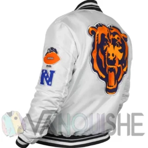 Chicago Bears Retro Classic Rib Jacket Back Look