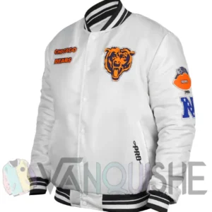 Chicago Bears Retro Classic Rib Jacket Front Look