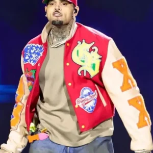 Chris Brown Breezy Bowl XX Varsity Jacket Front Look