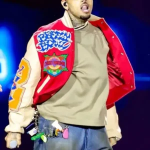 Chris Brown Breezy Bowl XX Varsity Jacket Front Look