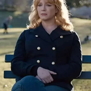 Christina Hendricks Black Peacoat