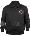 Cincinnati Reds Black Workwear Jacket Front Look