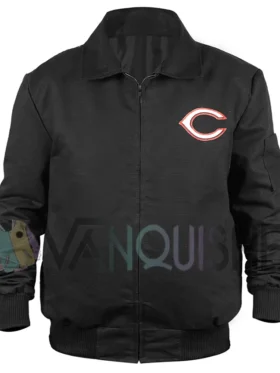 Cincinnati Reds Black Workwear Jacket Front Look